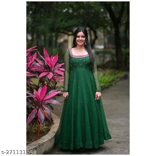 Majisha Faux Georgette Digital Printed Gown With Dupatta catalog